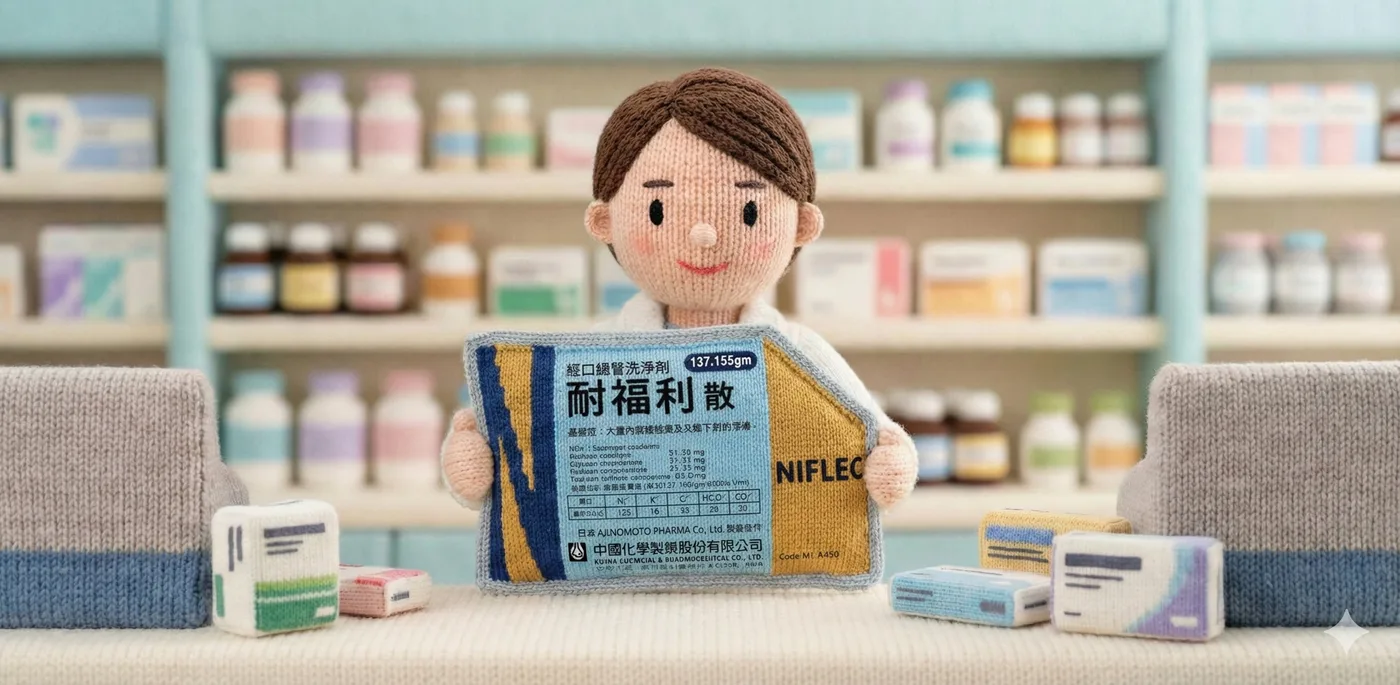 【腸鏡前準備】(耐福利散)