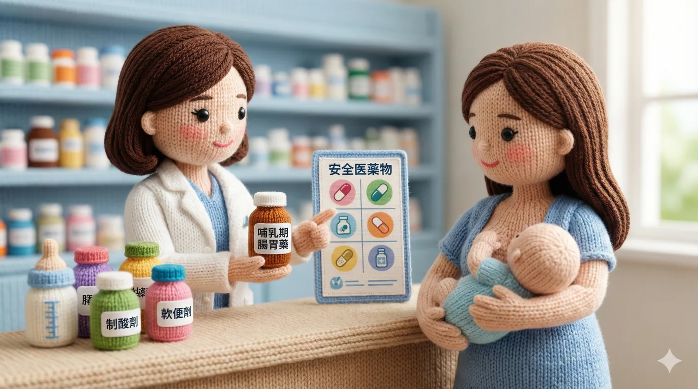 泌乳期間可使用的腸胃藥物