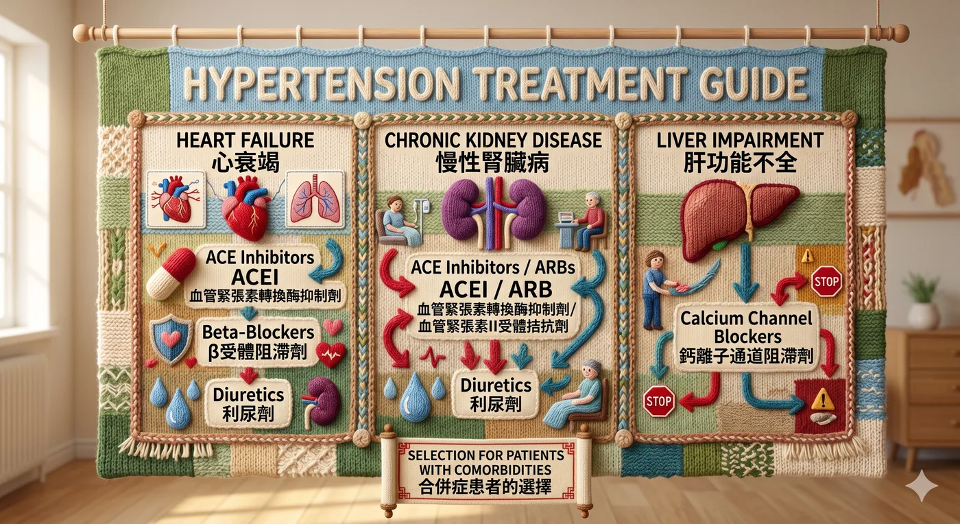 高血壓藥物在一般族群及共病族群的選擇
